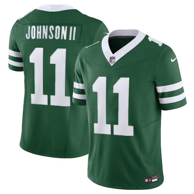 Men's New York Jets #11 Jermaine Johnson Green 2023 F.U.S.E Throwback Limited Football Stitched Jersey